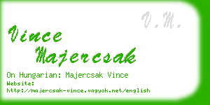 vince majercsak business card